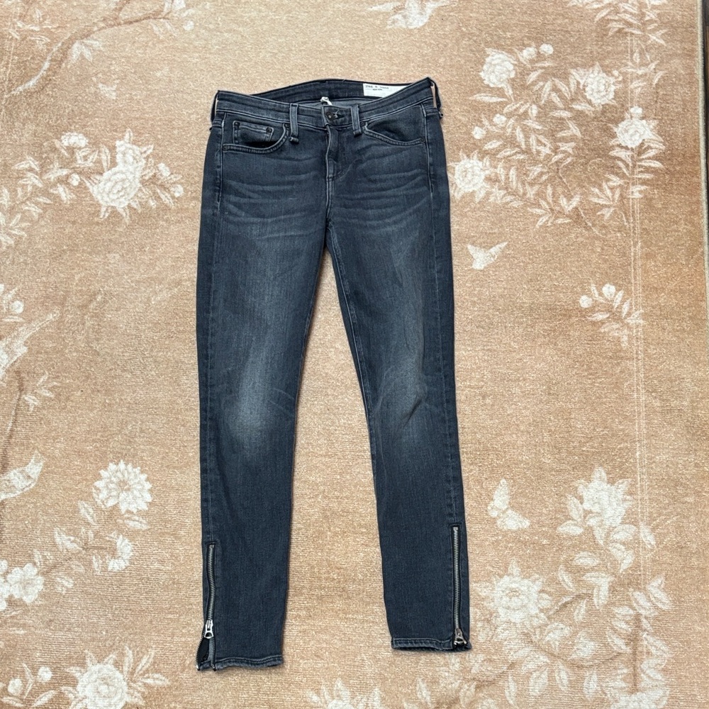 Rag and bone Cate Black ankle Skinny Jeans